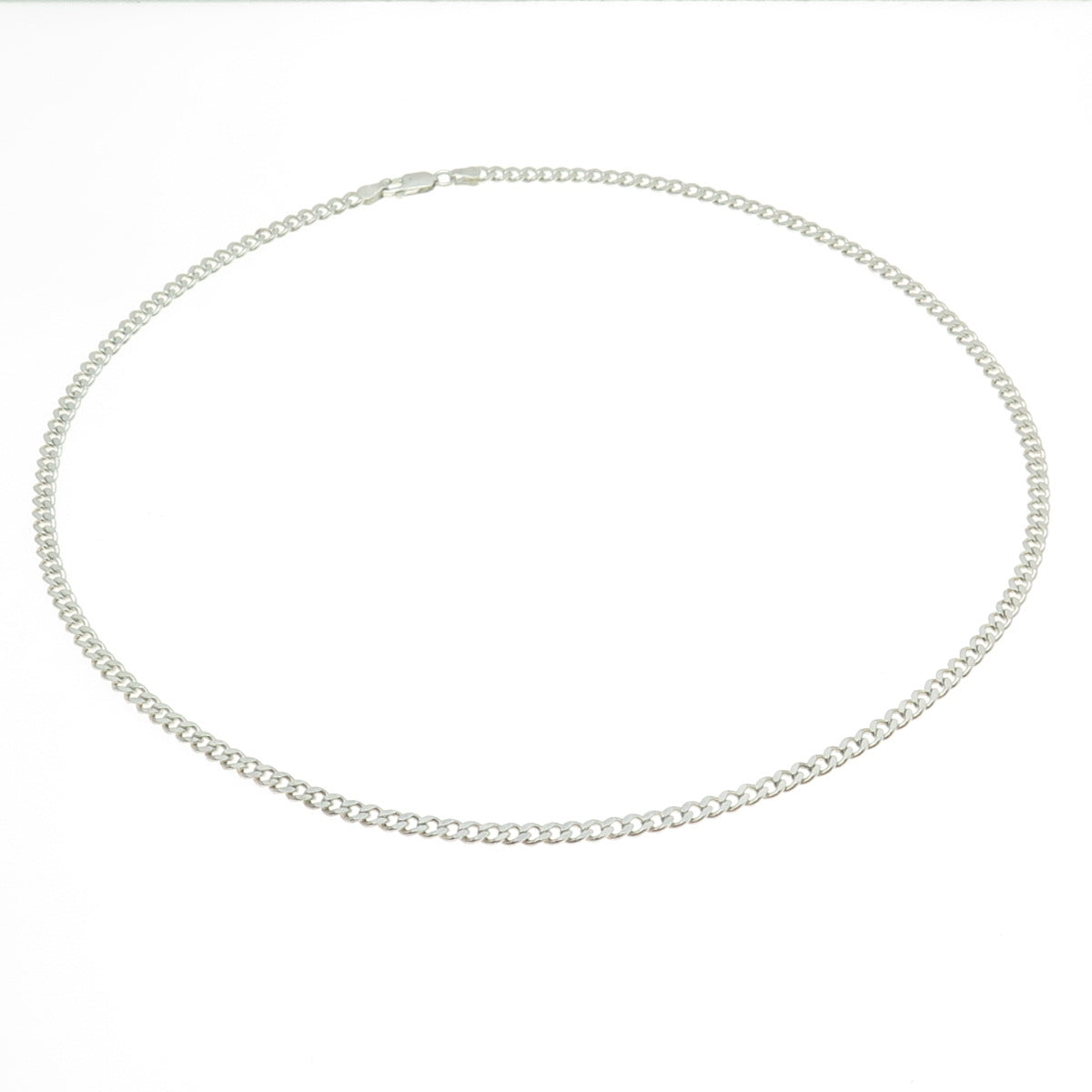 925 Sterling Silver Italy Cuban Chain Necklace 18"