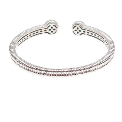 925 Sterling Silver Real Sleeping Beauty Turquoise Cuff Bracelet 7.25"