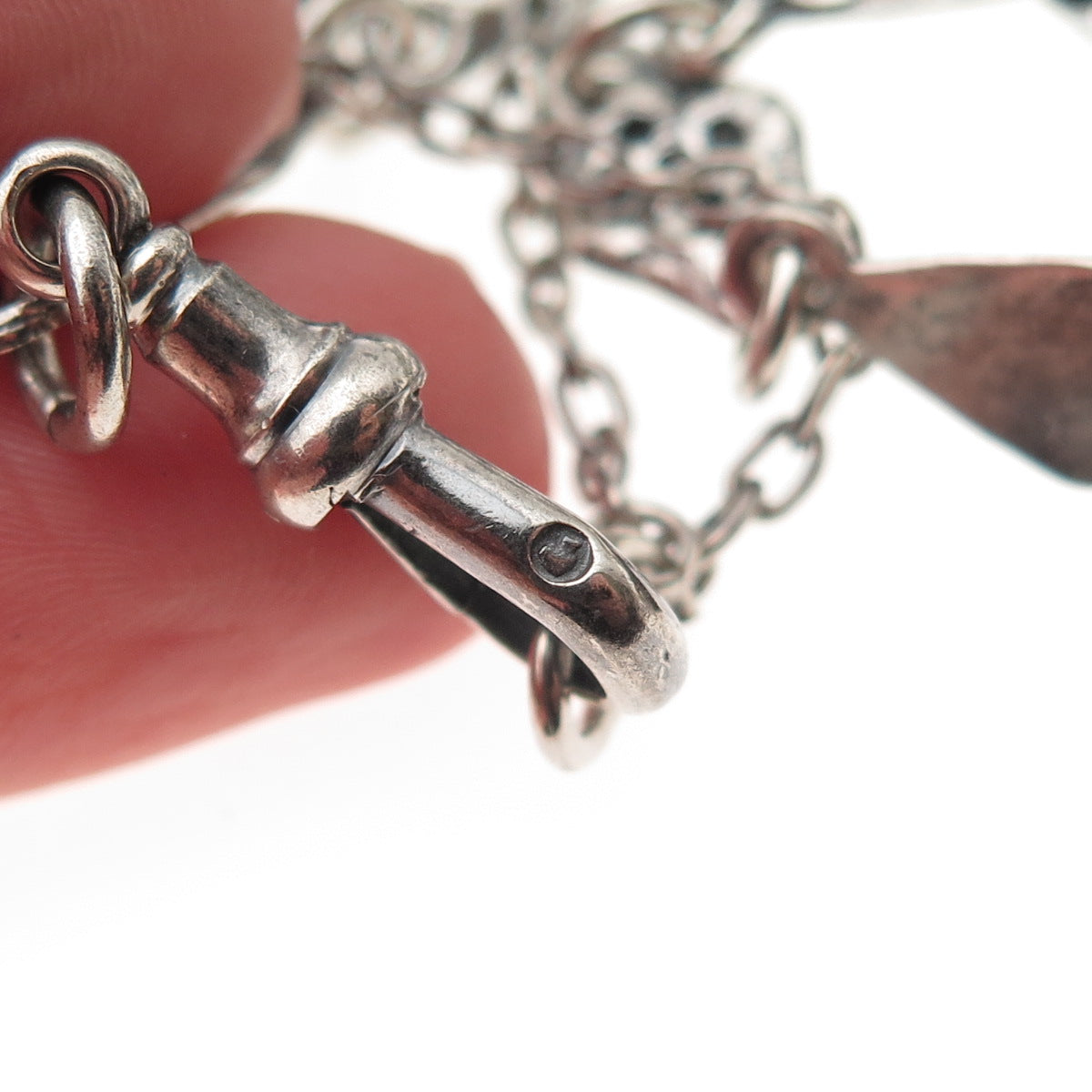 David & Lionel Spiers 925 Sterling Silver Antique 1889 Birmingham Chatelaine Fob