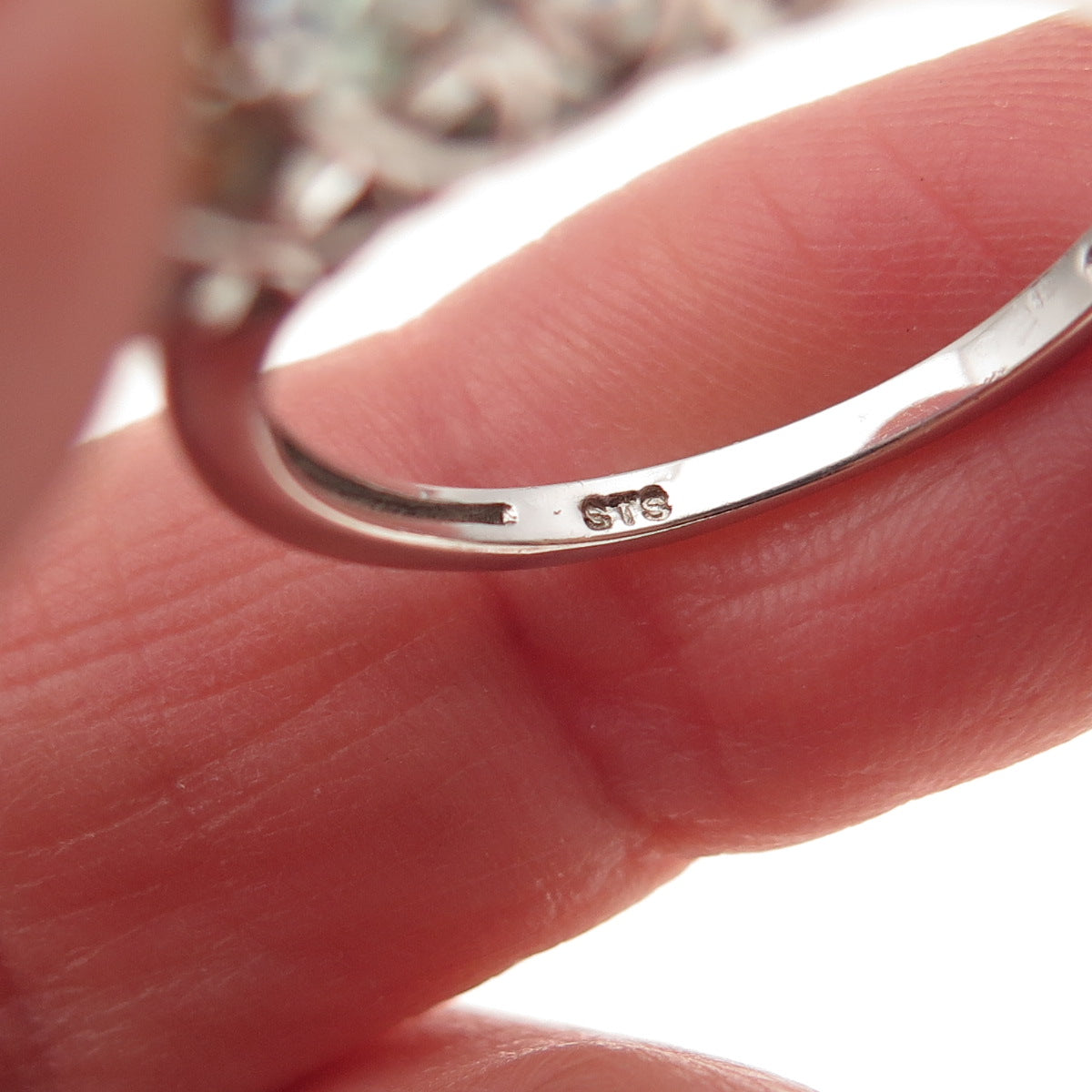 Chuck Clemency 925 Sterling Silver Real Oval-Cut Iolite Ring Size 8