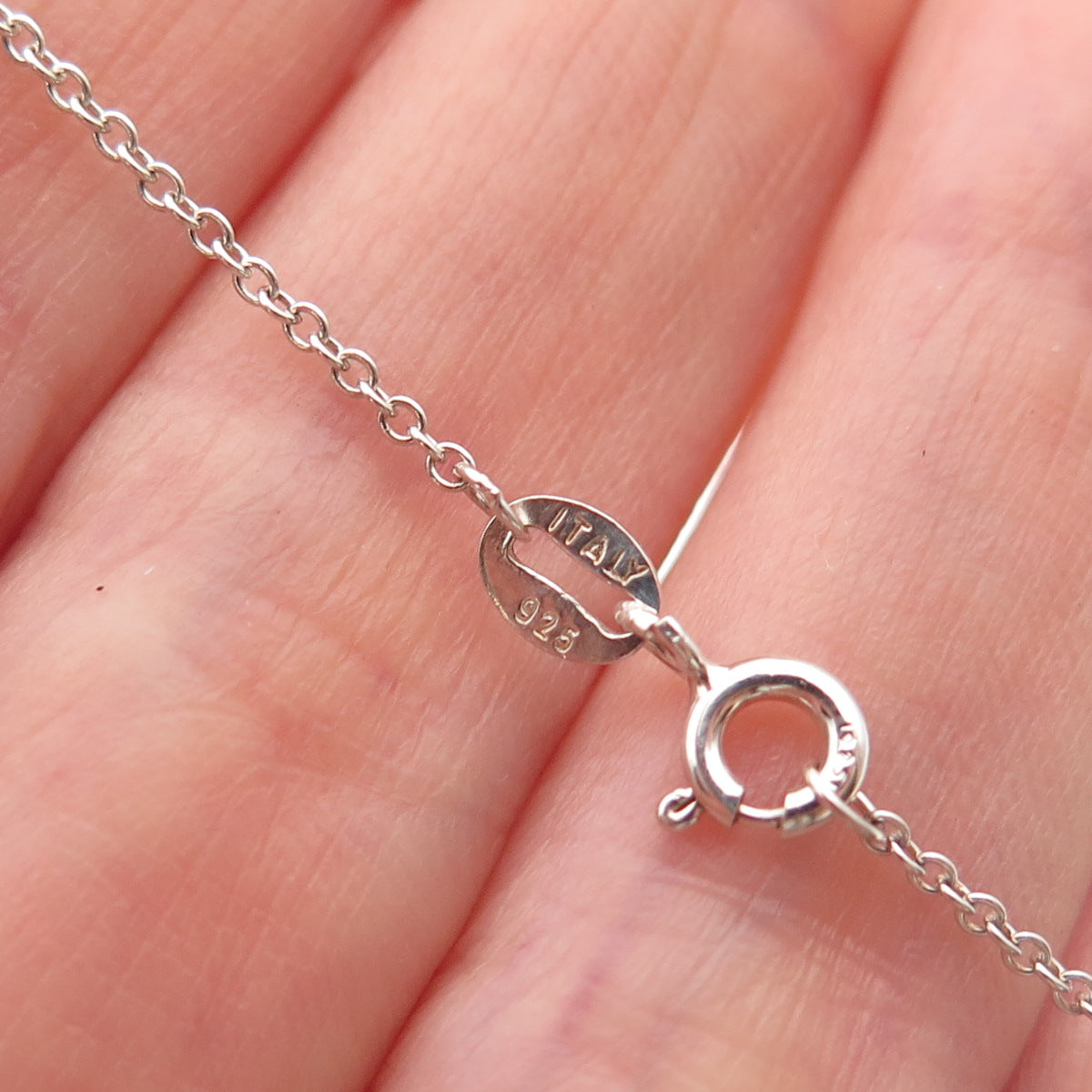925 Sterling Silver Enamel Male & Female Symbol Cable Chain Necklace 18"