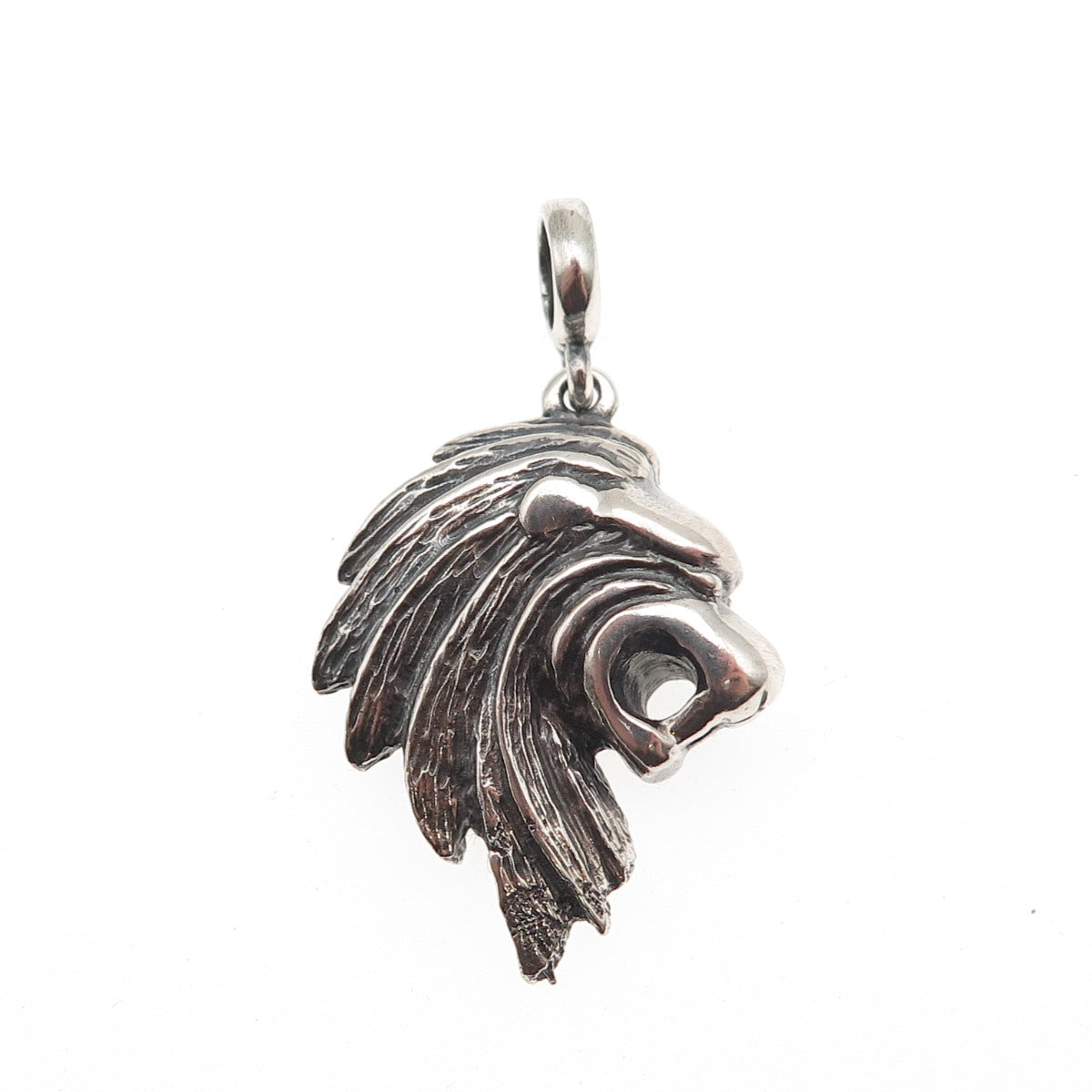 Maramenos & Pateras 925 Sterling Silver Vintage Lion Oxidized Charm Pendant