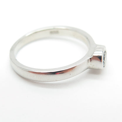 925 Sterling Silver Round-Cut C Z Ring Size 5.75
