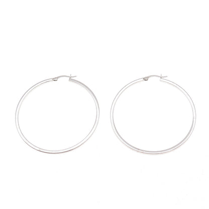 Han 925 Sterling Silver Tube Hoop Earrings