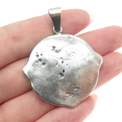 925 Sterling Silver Vintage Woman Warrior Oxidized Pendant