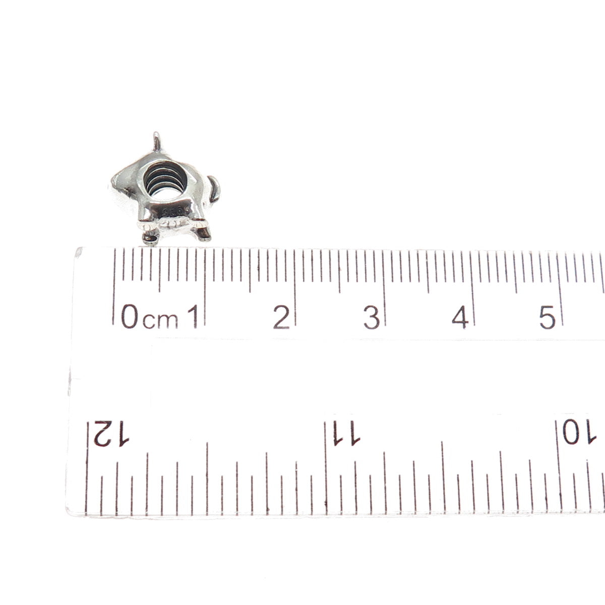 PANDORA 925 Sterling Silver Pig Slide Bead Charm