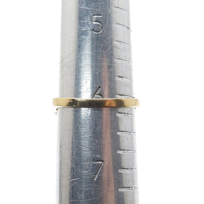 925 Sterling Silver Gold Plated Real Amber Crown Ring Size 6.25