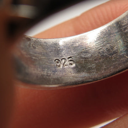 925 Sterling Silver Vintage Ichthys Fish Band Ring Size 5