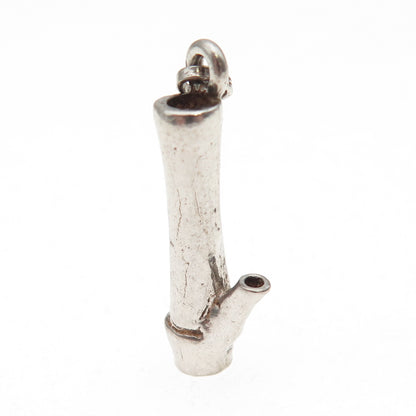 925 Sterling Silver Vintage Smoking Pipe 3D Charm Pendant