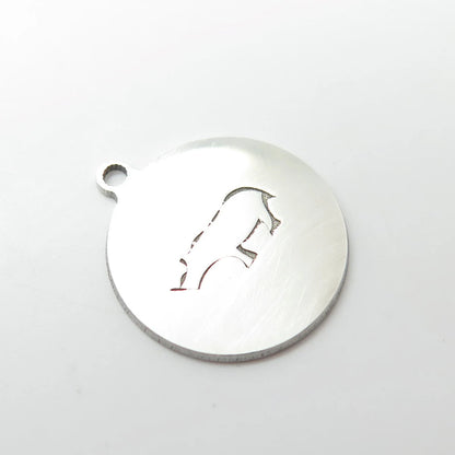 925 Sterling Silver USA Two In Town Rhinoceros Charm Pendant