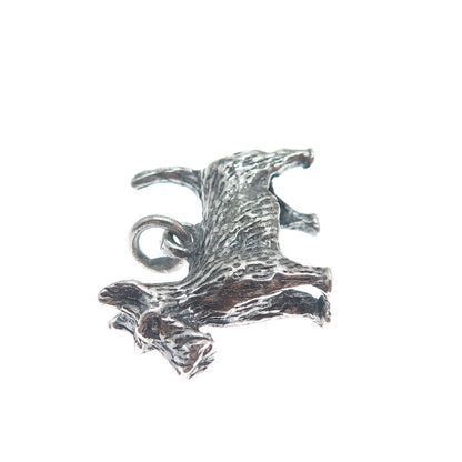 925 Sterling Silver Vintage Scottish Terrier Dog Minimalist Charm Pendant