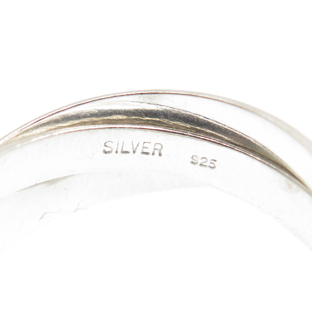 925 Sterling Silver Vintage Trinity Band Ring Size 7.75
