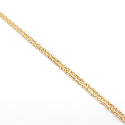 925 Sterling Silver Gold Plated Real Diamond "Braver" ID Chain Necklace 16"