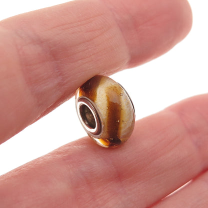 Chamilia 925 Sterling Silver Murano Glass Slide Bead Charm