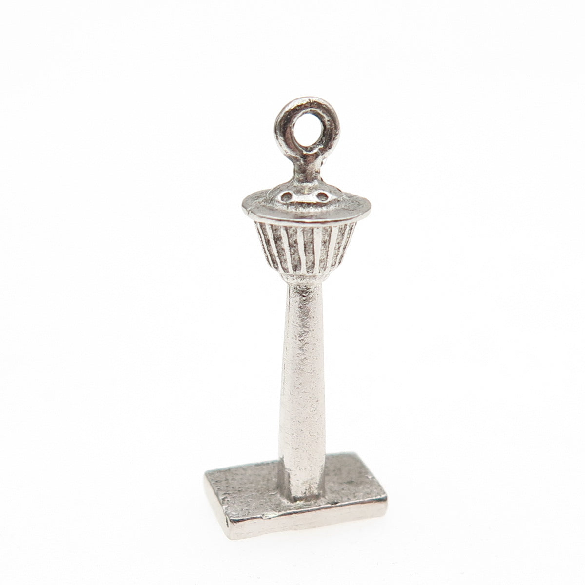 REMBRANDT RJL 925 Sterling Silver Vintage Calgary Tower 3D Mini Charm Pendant