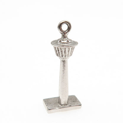 REMBRANDT RJL 925 Sterling Silver Vintage Calgary Tower 3D Mini Charm Pendant