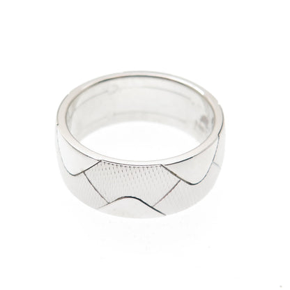NEOS 925 Sterling Silver Textured Wave Band Ring Size 7.75