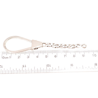 800 Silver Vintage Egypt Carabiner Key Chain Ring Holder