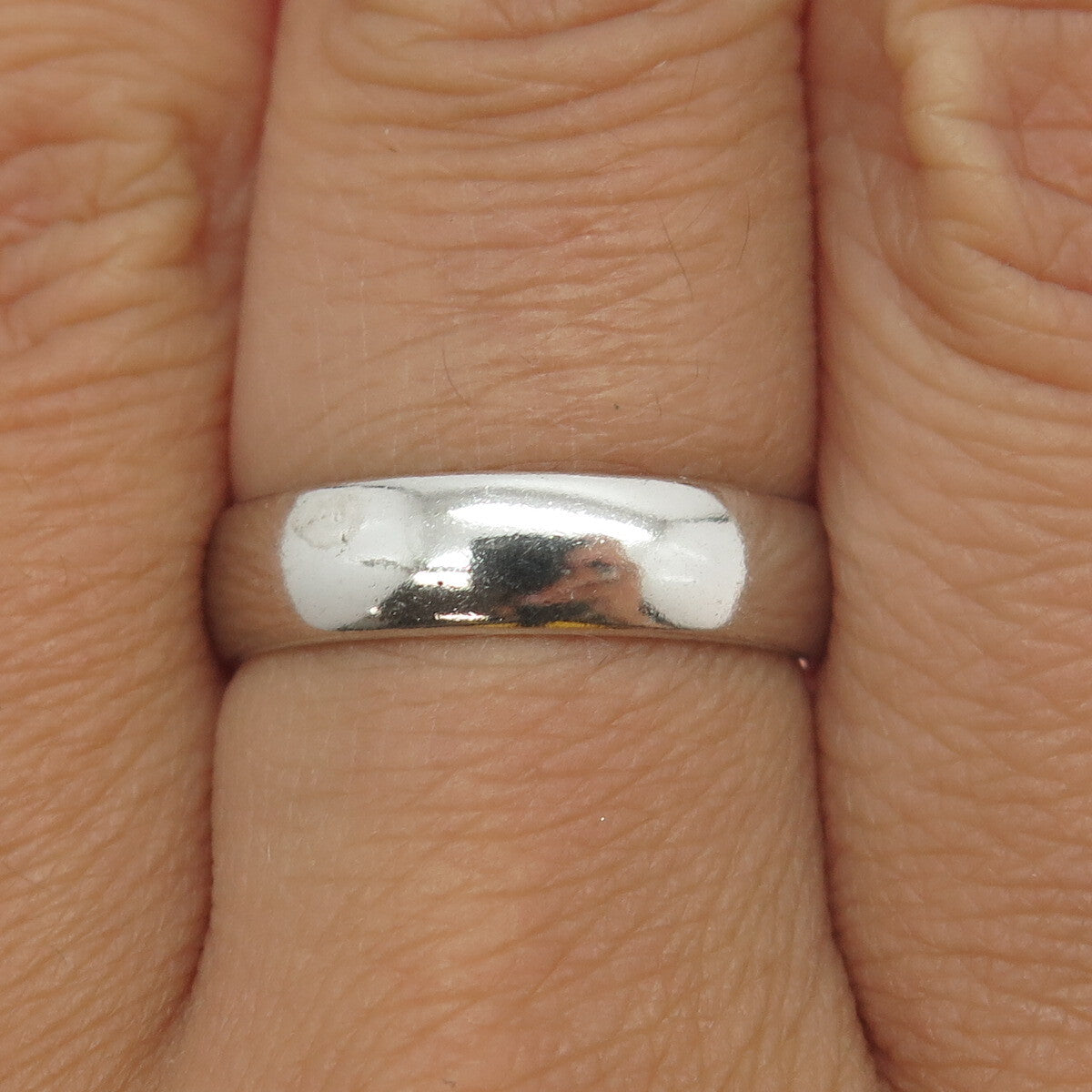 925 Sterling Silver Classic Wedding Band Ring Size 7.25