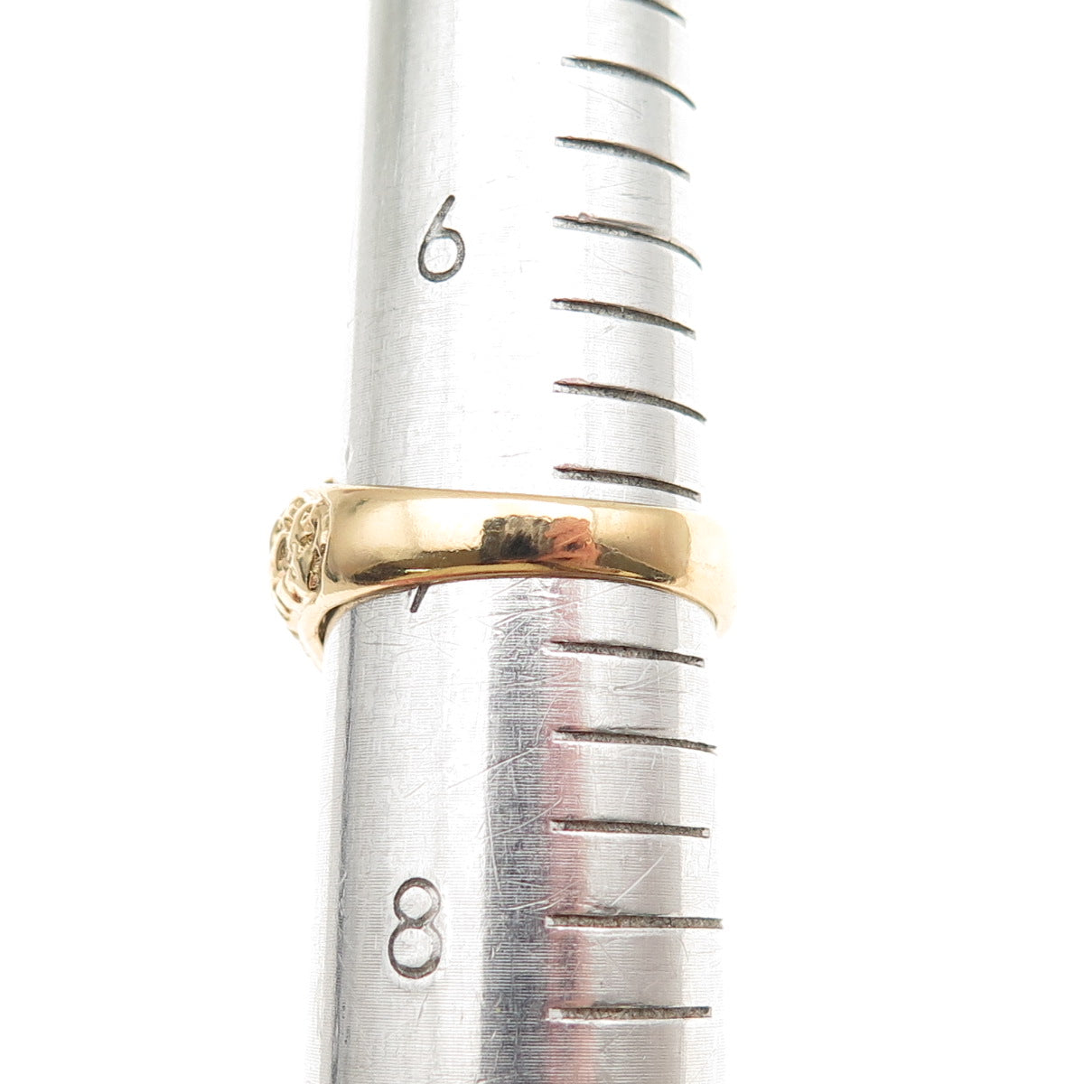 925 Sterling Silver Gold Plated Real Cabochon Chalcedony Nugget Ring Size 7