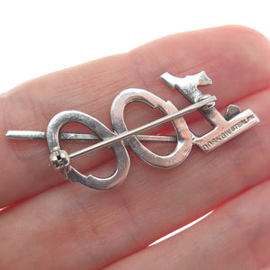 LEONORE DOSKOW 925 Sterling Silver Vintage Broke 100 Golf Pin Brooch