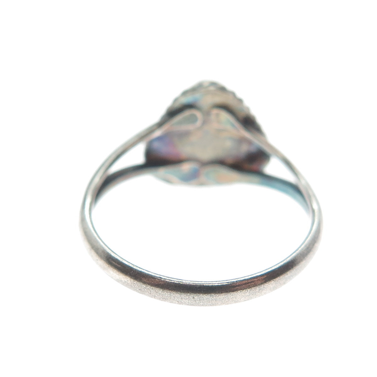 Old Pawn 925 Sterling Silver Vintage Southwestern Bisbee Turquoise Ring Size 6