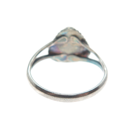 Old Pawn 925 Sterling Silver Vintage Southwestern Bisbee Turquoise Ring Size 6