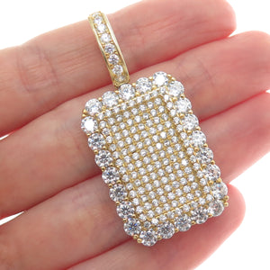 DESIGNS BY YAGI 925 Sterling Gold Plated Round-Cut Shaped C Z Sparkle Pendant