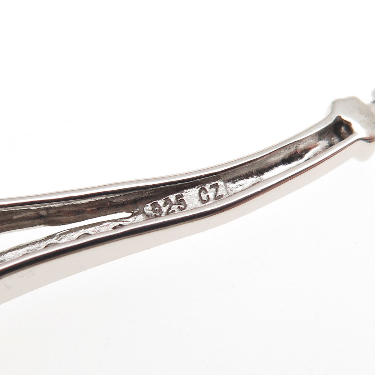 925 Sterling Silver Round-Cut C Z Twisted Cable Chain Necklace 18"
