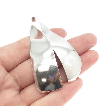SUZENNE SYZ 925 Sterling Silver Vintage Modernist Handmade Pin Brooch