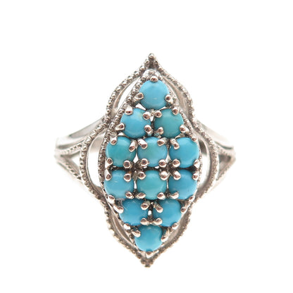 Chuck Clemency 925 Sterling Silver Real Sleeping Beauty Turquoise Ring Size 8