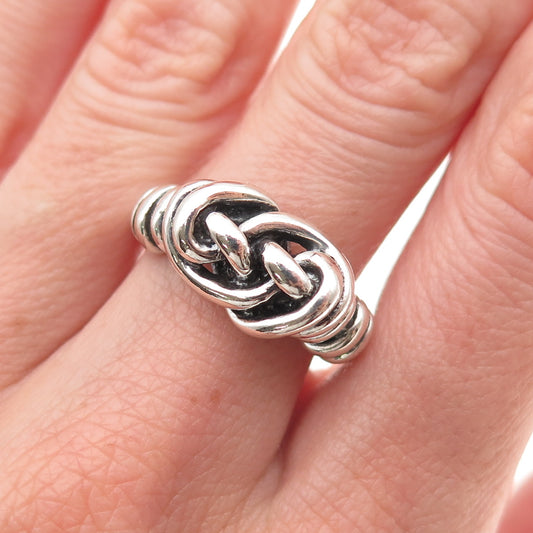 Metropolitan Museum of Art Sterling Silver Vintage Knot Oxidized Ring Size 7.75