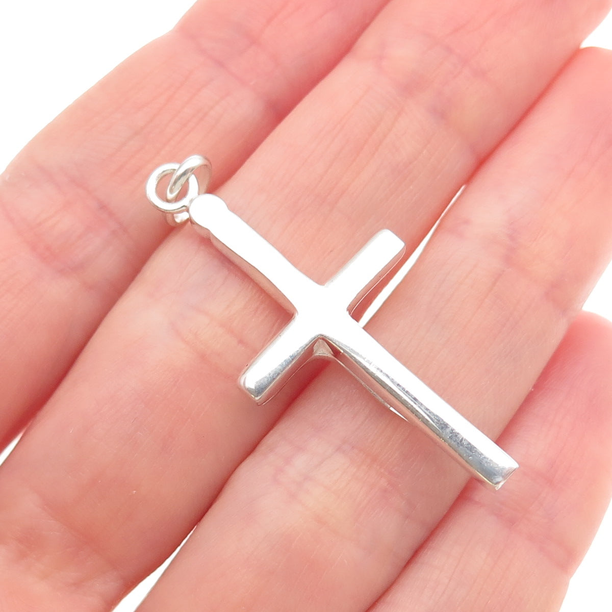 925 Sterling Silver Vintage Crucifix Cross Religious Charm Pendant
