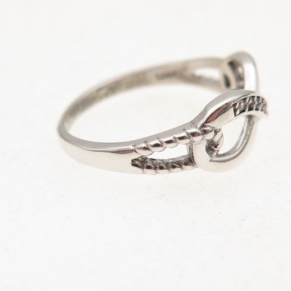 925 Sterling Silver Round-Cut C Z Infinity Ring Size 7.25
