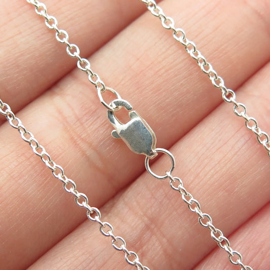 925 Sterling Silver Cable Chain Necklace 16"