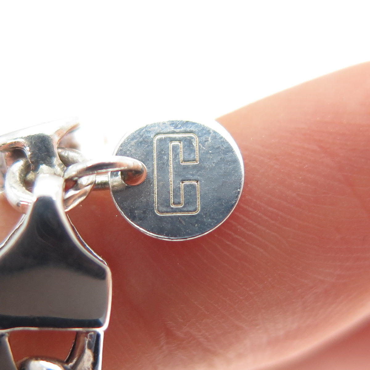 TIFFANY & CO. 18K Gold 925 Sterling Silver Vintage Curb Link Bracelet 7.25"