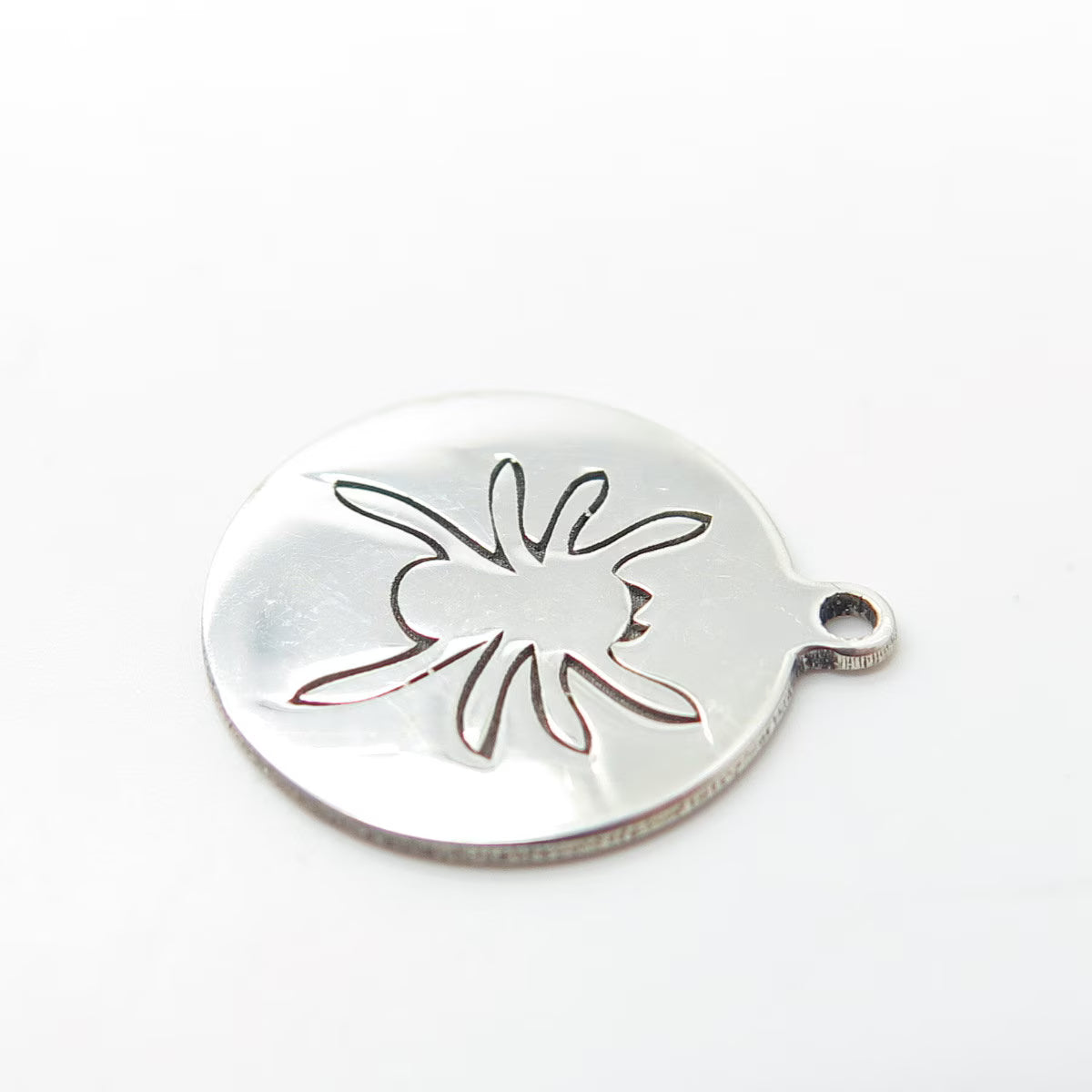 925 Sterling Silver USA Two In Town Spider Charm Pendant