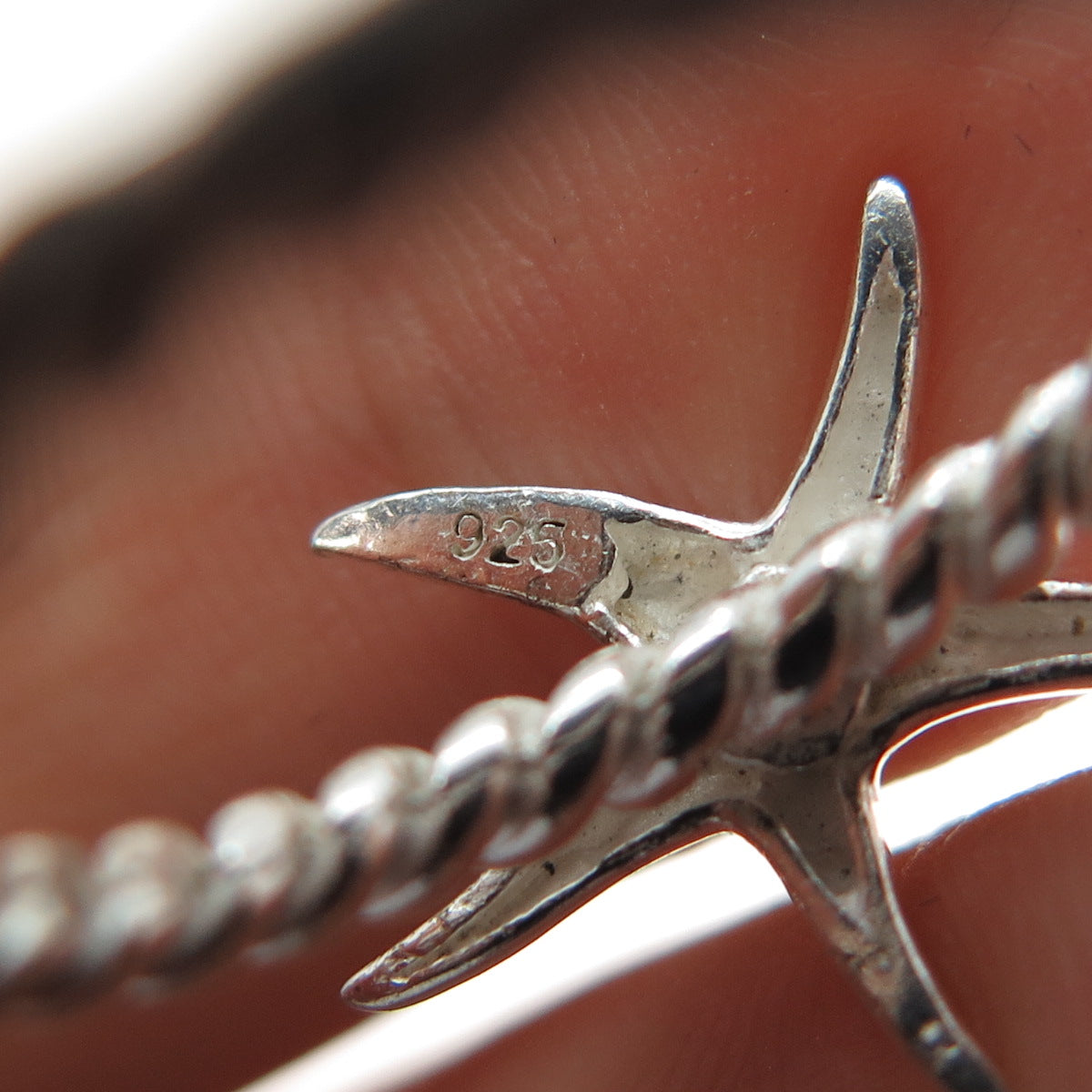925 Sterling Silver Vintage Starfish Ring Size 5.5