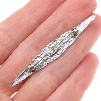 Lisa Lee Creations 925 Sterling Silver Vintage Bird Couple Oxidized Pin Brooch