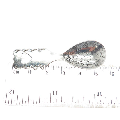 925 Sterling Silver Vintage 1973 LFA Sweden Baby Spoon Pin Brooch