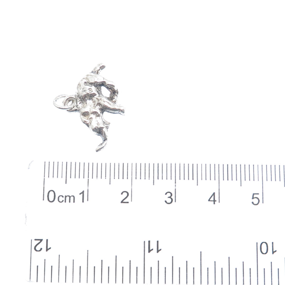 925 Sterling Silver Vintage Running Elephant Oxidized Minimalist 3D Pendant