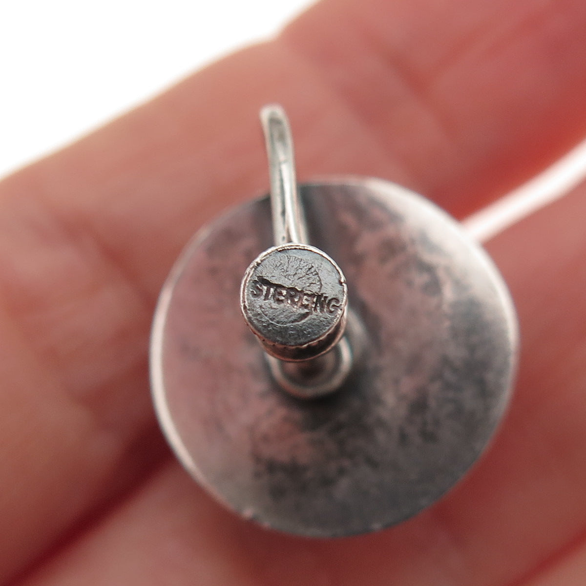 Old Pawn 925 Sterling Silver Vintage Southwestern Concho Screw Back Earrings