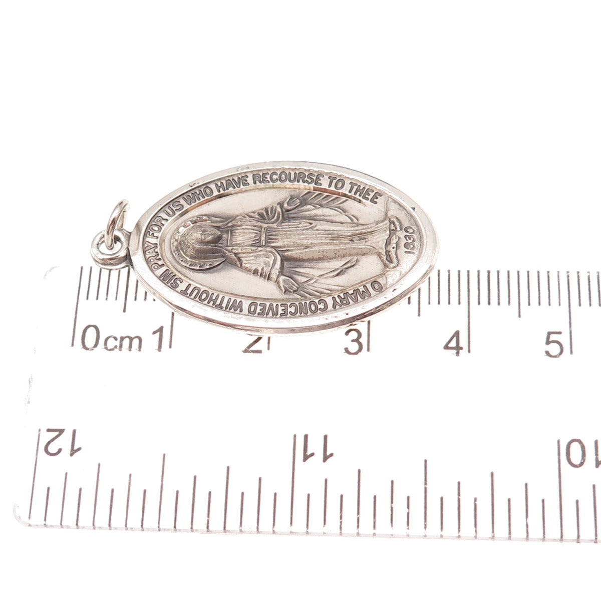 Regina Mfg Co. 925 Sterling Silver Vintage St. Mary Miraculous Medal Pendant