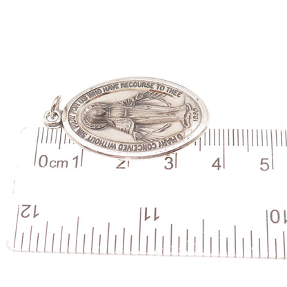 Regina Mfg Co. 925 Sterling Silver Vintage St. Mary Miraculous Medal Pendant