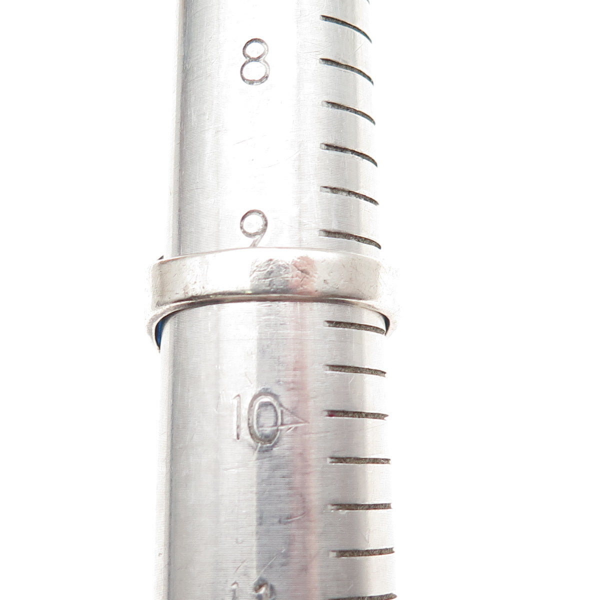 Vargas 925 Sterling Silver Antique Art Deco Emerald-Cut Blue C Z Ring Size 9.5