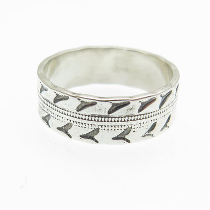 J.D. SCHLANG CO. 925 Sterling Silver Vintage Seagull Band Ring Size 5.25