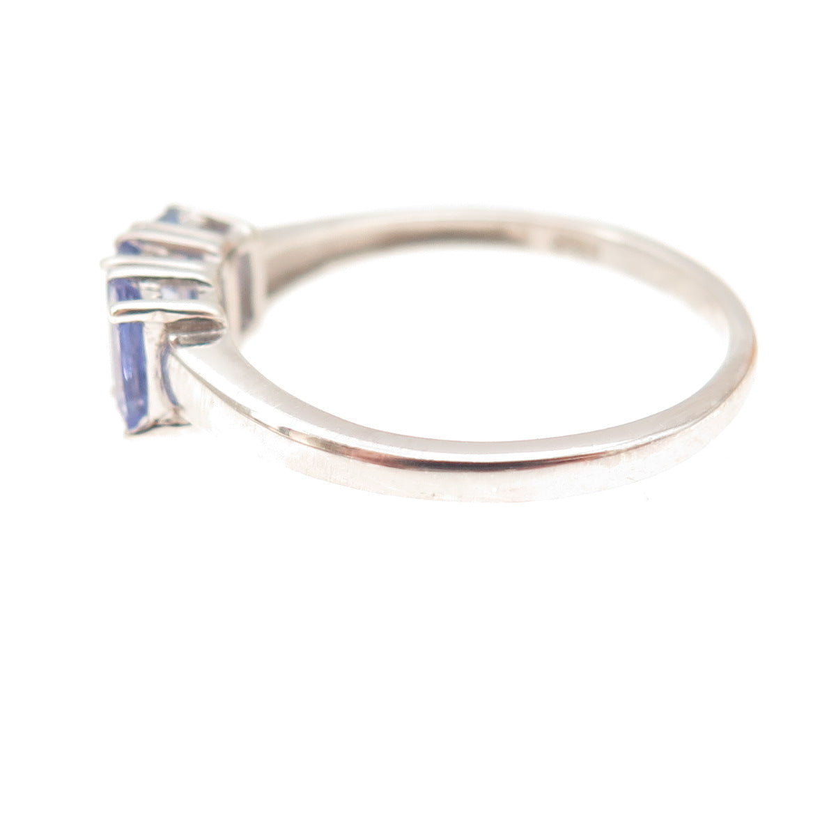 Chuck Clemency 925 Sterling Silver Real Emerald-Cut Tanzanite Ring Size 8