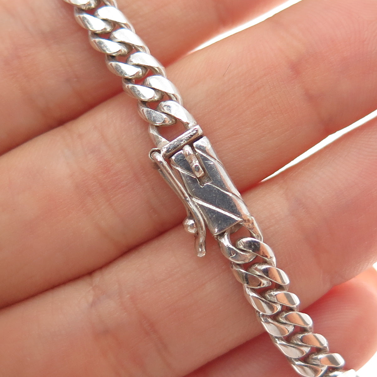 925 Sterling Silver Vintage Erick Nameplate Cuban Link ID Bracelet 6.5"