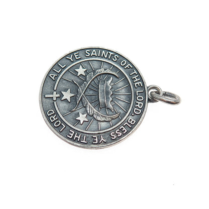 E. Christopher & Sons Sterling Silver Vintage Episcopal Emergency Charm Pendant