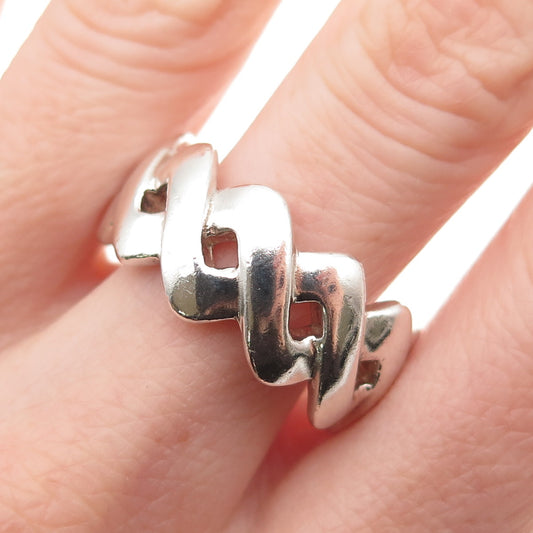 Robert Lee Morris 925 Sterling Silver Vintage Infinity Woven Ring Size 10